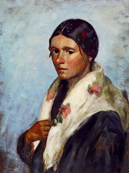 Girl With Kerchief - view 1