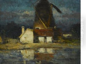 Moulin Au Bord De L'eau by Jozsef Koszta