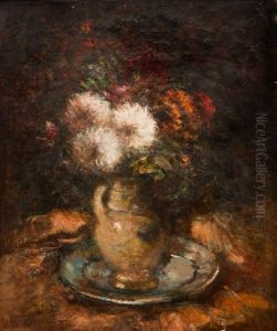 Nature Morte Aux Fleurs Dans Une Carafe