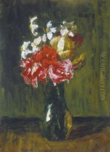 Still Life With Flowers by Jozsef Koszta