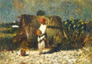 Girl With A Jug by Jozsef Koszta