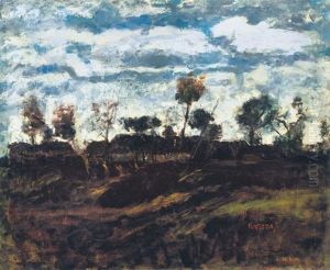 Taj Felhokkel - Landscape With Clouds by Jozsef Koszta