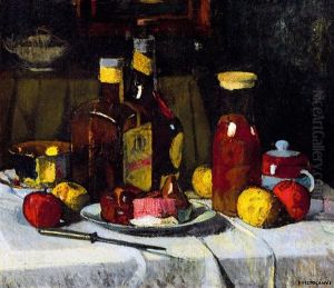 Still-life With Fruits And Cakes by Gyula Kosztolanyi Kann