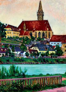 German Town On The Riverbank
