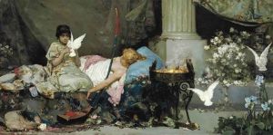 Favourite Of The Seraglio With Her Handmaiden by Vasili Aleksandrovich Kotarbinsky