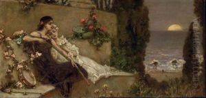 Two Women At The Seashore, Scene From Antiquity by Vasili Aleksandrovich Kotarbinsky