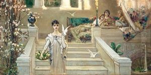 Roman Beauty With Doves by Vasili Aleksandrovich Kotarbinsky