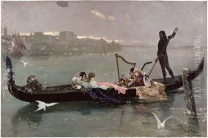 Gondelfahrt In Venedig by Vasili Aleksandrovich Kotarbinsky