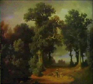 Eichenwaldlandschaft by Theodor Kotsch