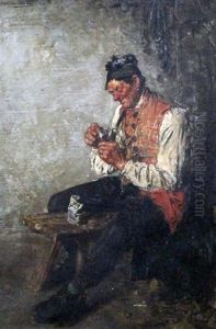 Toper With A Clarinet & Filling The Pepperpots (pair) by Hugo Kotschenreiter