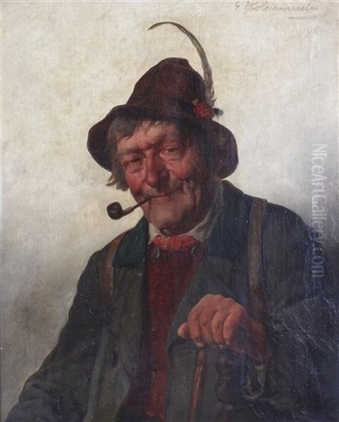Portrait Of A Man With A Pipe - view 1
