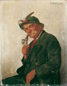 Bauer Mit Pfeife by Hugo Kotschenreiter