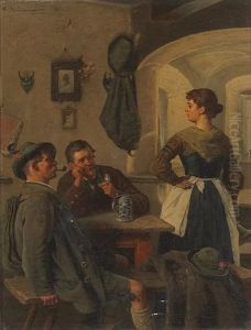 At Ease In The Tavern by Hugo Kotschenreiter