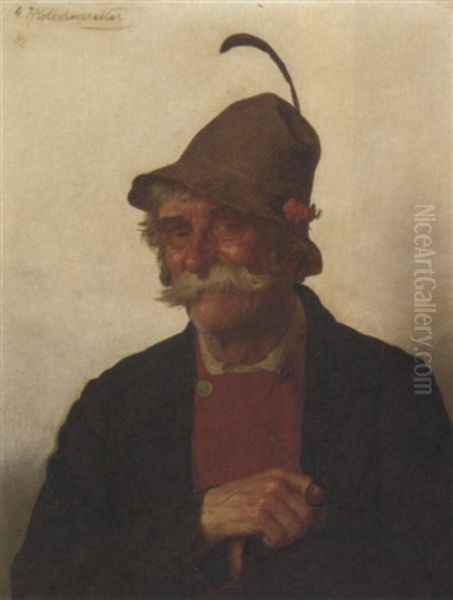 Portrait Of A Man With A Pipe - view 1