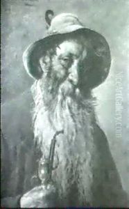 Bauer Mit Pfeife Und Filzhut by Hugo Kotschenreiter