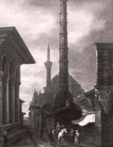 Orientalische Strasenansicht Mit Moschee by Dominik Kottula