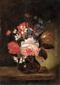 Blumenstillleben by Pauline Von Koudelka-Schmerling