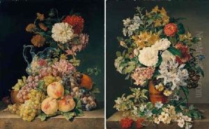 Stilleben Mit Blumen by Pauline Von Koudelka-Schmerling
