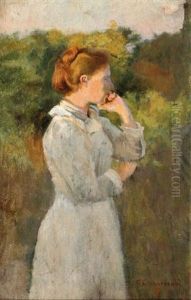 Jeune Femme Pensive by Pavel Osipovich Kovalevsky