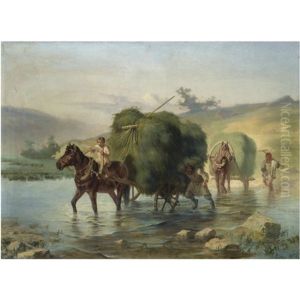 Returning From The Fields by Pavel Osipovich Kovalevsky