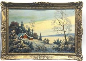Antique Russian Painting Ivan Kowalski(1839-1937) by Ivan Ivanovitch Kowalski