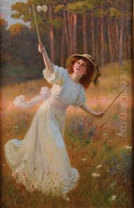 Jeune Fille Au Diabolo by Leopold Franz Kowalski