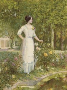 Reflections By The Pond by Leopold Franz Kowalski