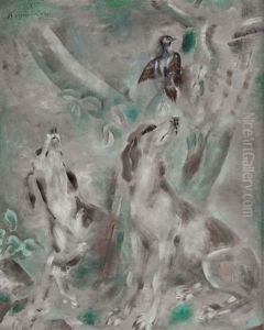 Dogs And Bird by Sei Koyanagui