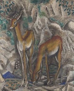 Two Gazelles by Sei Koyanagui