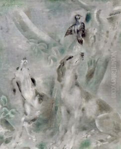 Dogs And Bird by Sei Koyanagui