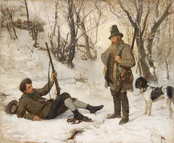 Hunters In Winter - view 1