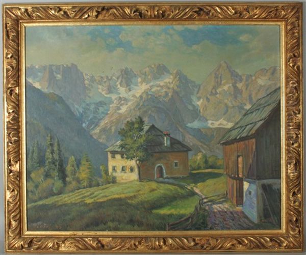 Bauernhof Im Hintergrund Die Julischen Alpen - view 1