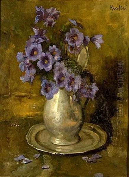 A Flower Still Life In A Pewter Jug - view 1