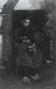 A Girl Grinding Coffee