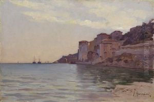 By The Italian Seacoast by Iosif Evstafevich Krachkovsky