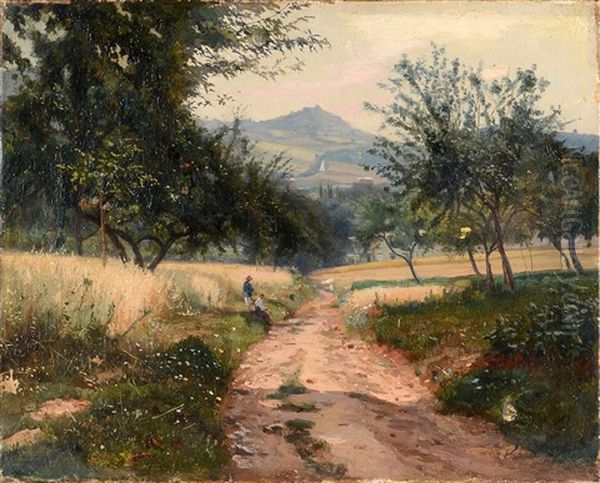 Couple Se Reposant Sur Le Bord D"un Chemin - view 1