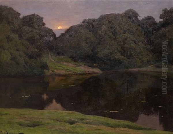 Landscape With Setting Sun - view 1