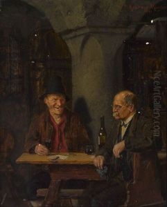 Am Wirtshaustisch by Peter Kraemer the Younger