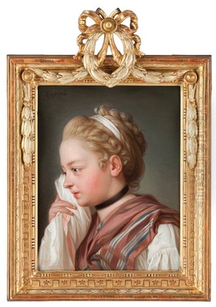 Young Lady Who Wipes A Tear - view 1