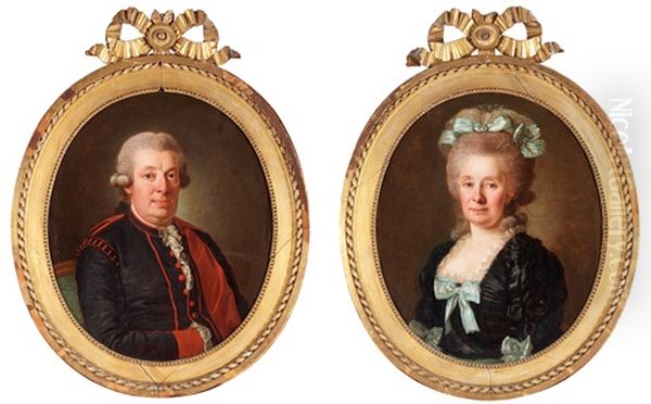 Portrait Of A Man & His Wife In Swedish Court Dress - view 1