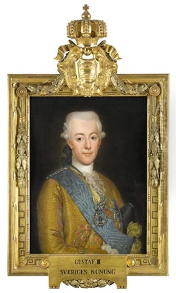 Portratt Av Gustav Iii - Sveriges Konung - Midjebild (after Alexander Roslin) - view 1