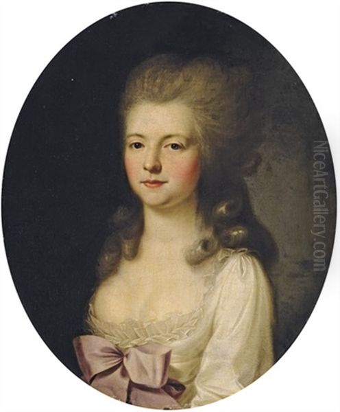 Portrait De Femme En Buste Portant Une Robe Blanche - view 1
