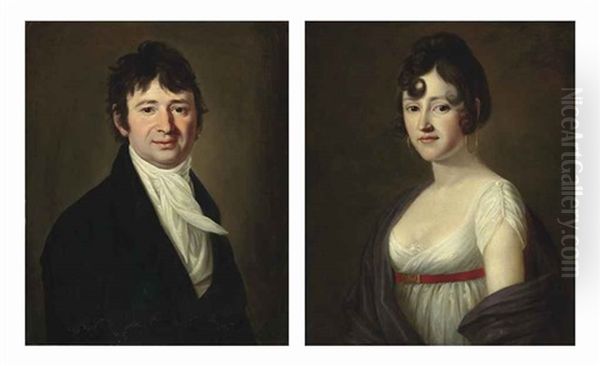 Portrait Of Alexandre Pazzani (+ A Portrait Of Magdalena Pazzani, His Wife; Pair) - view 1
