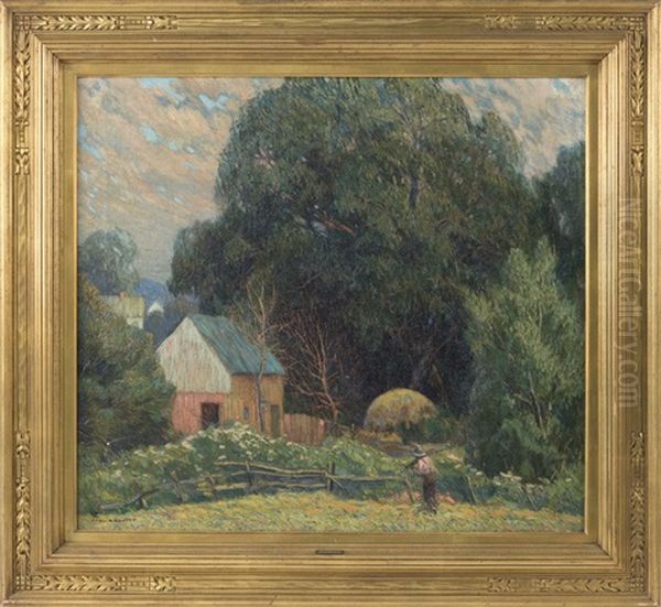 Red Barn In A Landscape - view 1