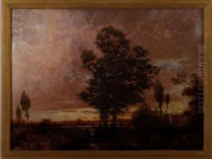 Sunset Landscape by Carl Rudolph Krafft