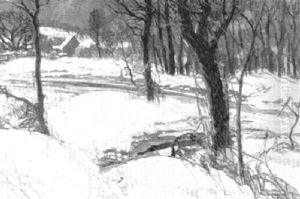 Winter Landscape by Carl Rudolph Krafft