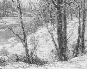 Winter Landscape by Carl Rudolph Krafft