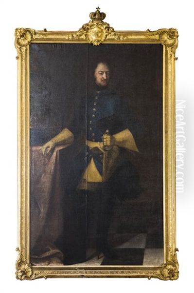 Portratt Av Karl Xii - Staende Helfigur I Interior - view 1