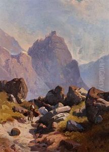 View From The Tyrol by Frederik-Carl-Julius Kraft