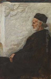 Profilportraet Af Maleren Joakim Skovgaard by Johannes Kragh